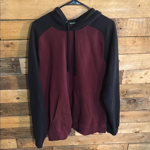 ‼️All $5 items BOGO FREE‼️
Two-Tone Burgundy and Black Hoodie - Picture 1 of 3